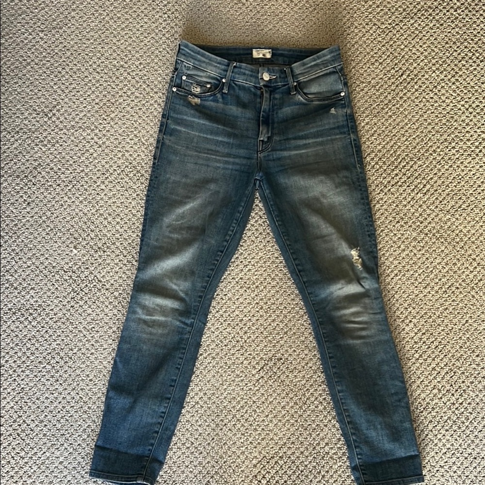 MOTHER Blue Skinny Jeans
